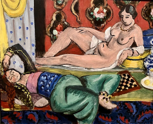 Henri Matisse Two Odalisques, One Being Nude, Ornamental Ground and Checkerboard - Canvas Print