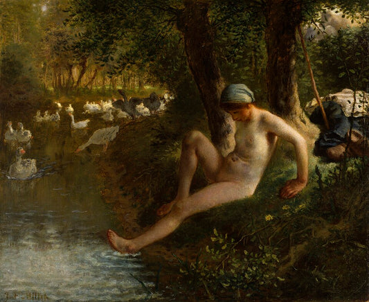 Jean-Francois Millet The Goose Girl - Canvas Print