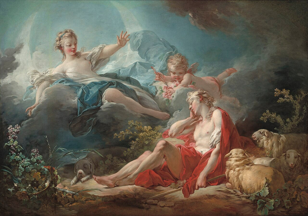 Jean-Honore Fragonard Diana and Endymion - Canvas Print