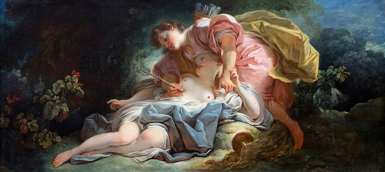 Jean-Honore Fragonard Cephalus and Procris - Canvas Print
