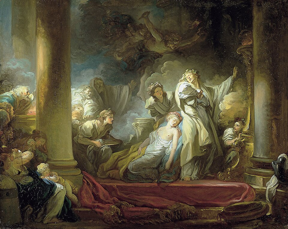 Jean-Honore Fragonard The Sacrifice of Callirhoe - Canvas Print