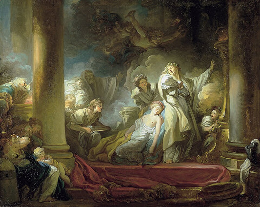 Jean-Honore Fragonard The Sacrifice of Callirhoe - Canvas Print