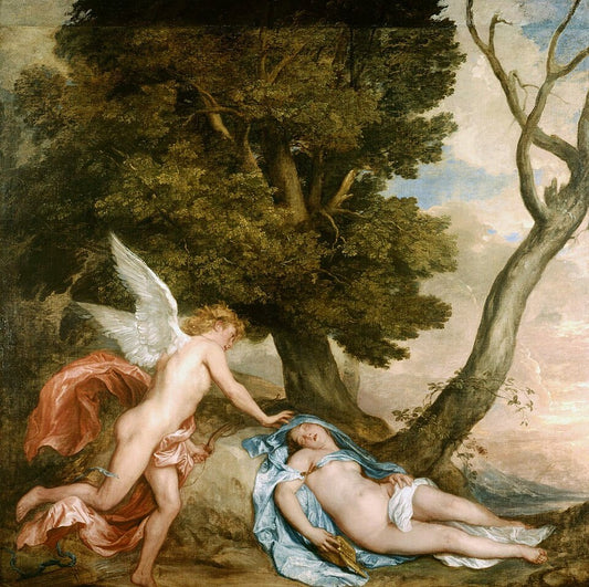 Anthony van Dyck Cupid and Psyche - Canvas Print