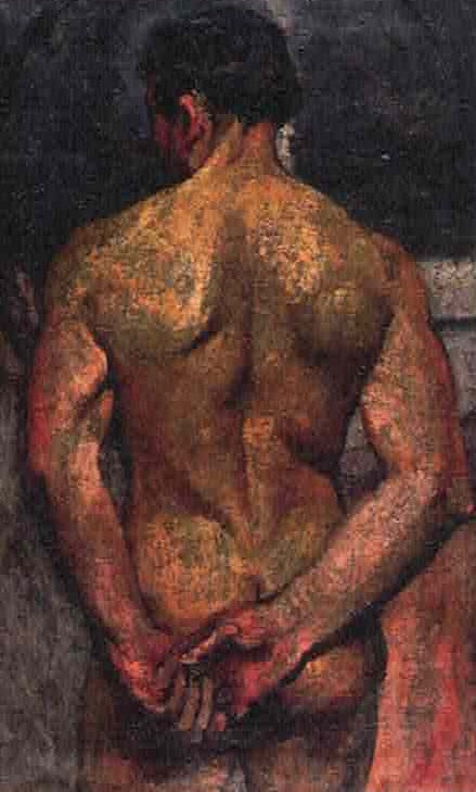 Amrita Sher-Gil Male Torso - Canvas Print