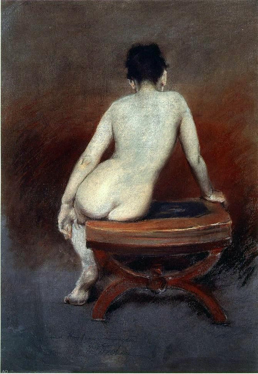  William Merritt Chase Back of a Nude - Canvas Print