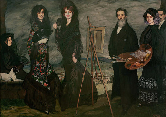 Ignacio Zuloaga My Uncle Daniel and his Family - Canvas Print