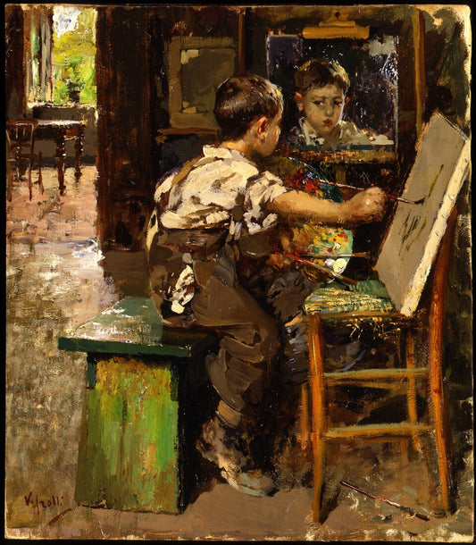 Vincenzo Irolli Little Painter - Canvas Print