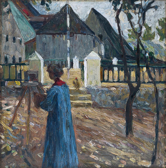 Wassily Kandinsky Kallmunz – Gabriele Munter Painting II - Canvas Print