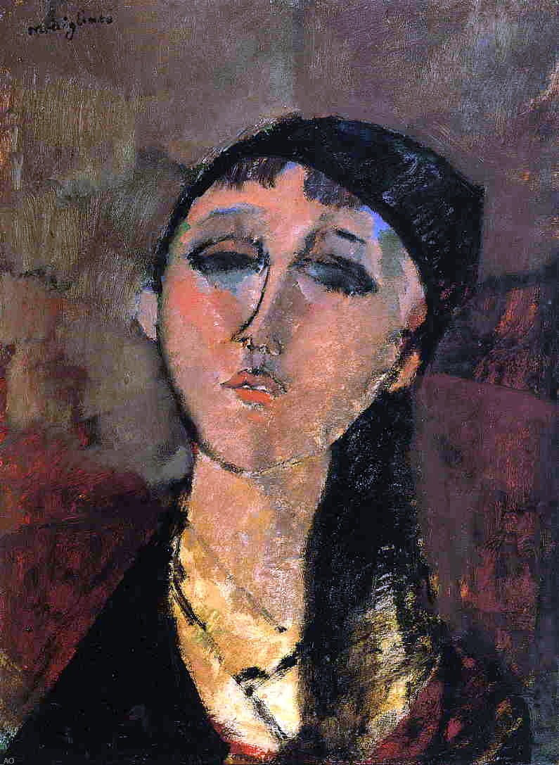  Amedeo Modigliani Portrait of a Young Girl (also known as Louise) - Canvas Print