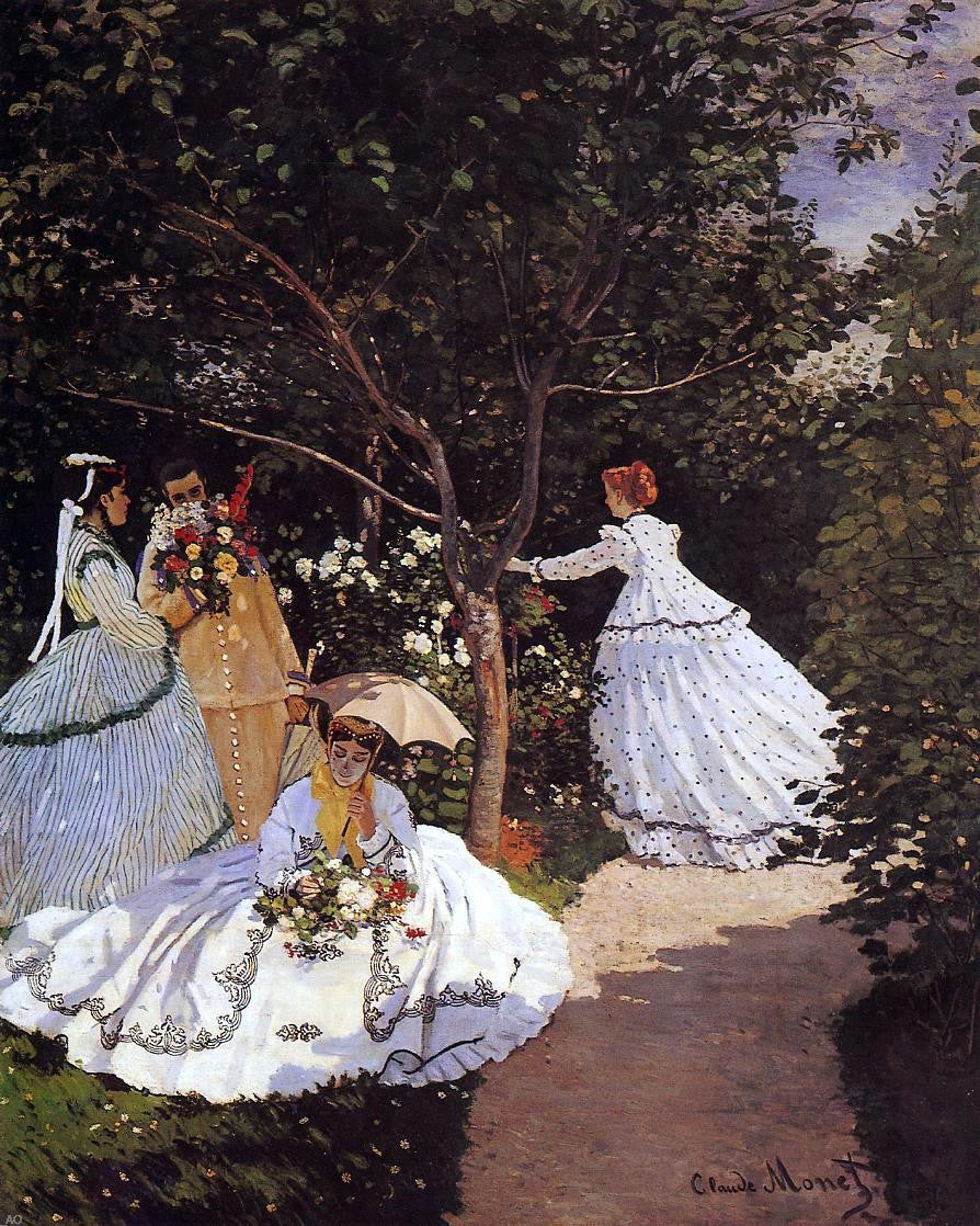  Claude Oscar Monet Women in the Garden - Canvas Print