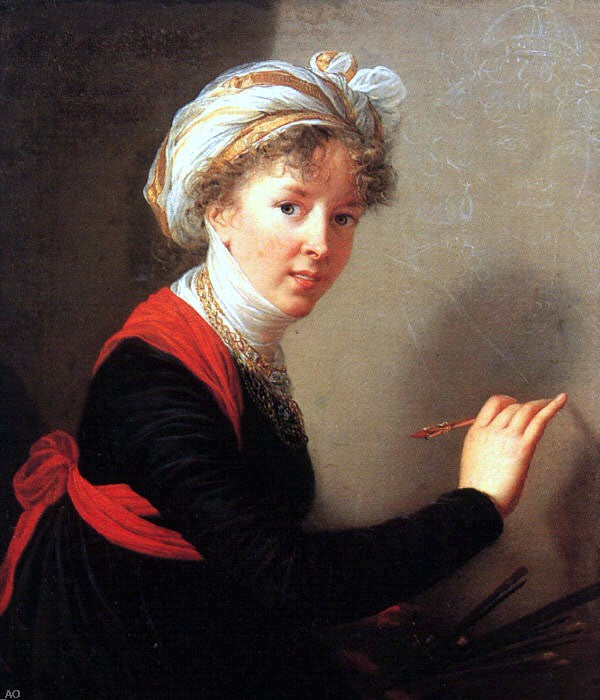  Elisabeth Louise Vigee-Le Brun Self Portrait - Canvas Print