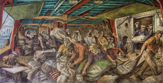 Reginald Marsh Unloading the Mail - Canvas Print