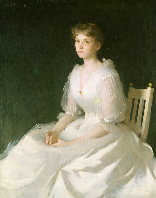 Frank Weston Benson Portrait of My Wife - Canvas Print