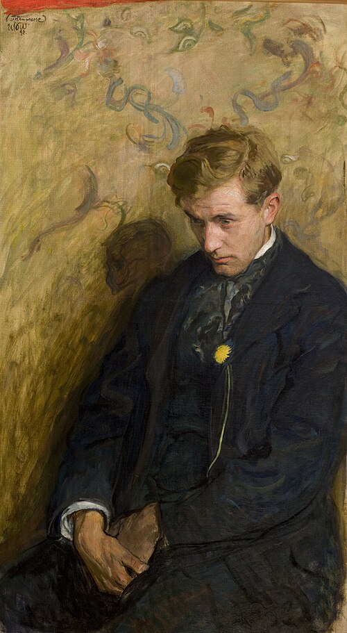 Wojciech Weiss Melancholic - Canvas Print