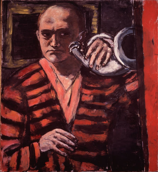 Max Beckmann Self-Portrait with Horn - Canvas Print