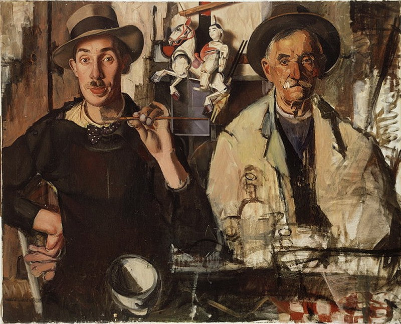 Dick Ket Double Portrait with Father - Canvas Print