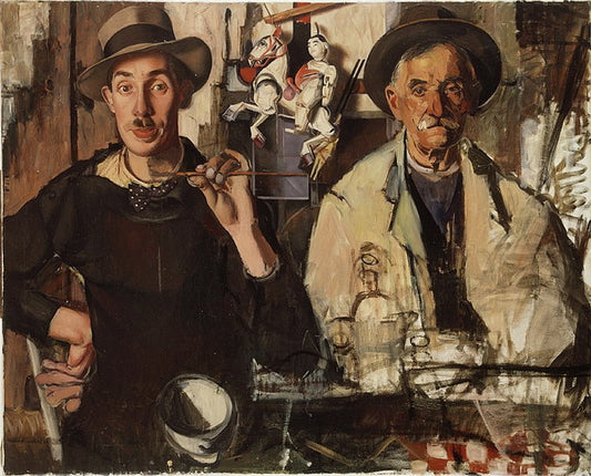 Dick Ket Double Portrait with Father - Canvas Print