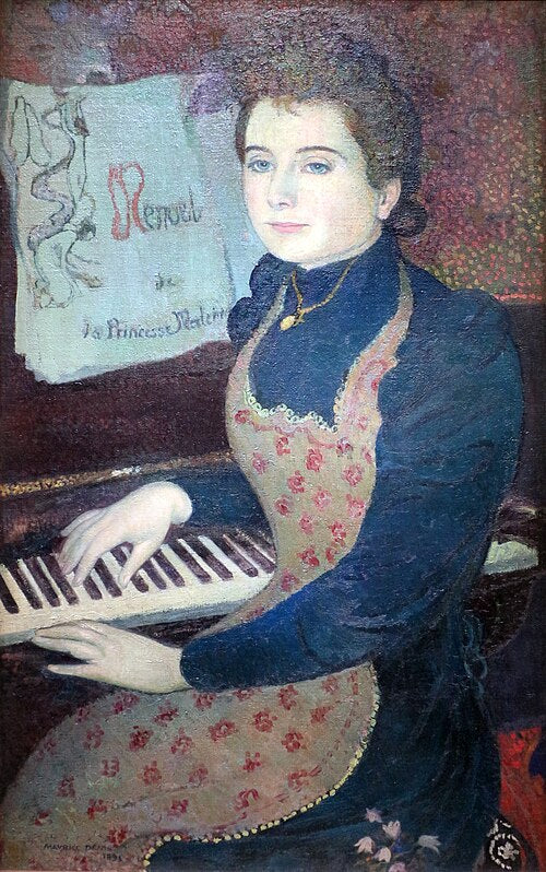 Maurice Denis Marthe at the Piano - Canvas Print