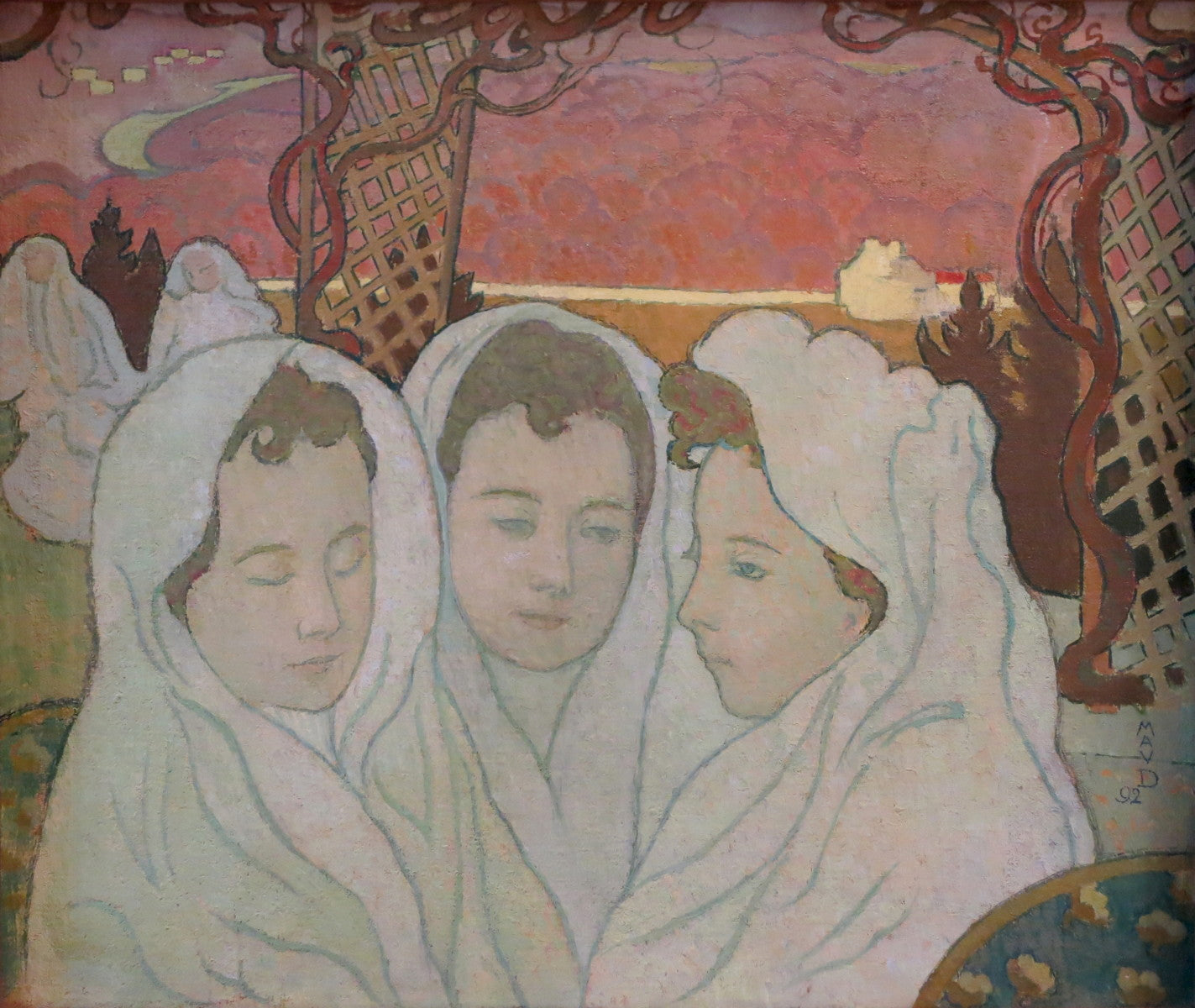 Maurice Denis Triple Portrait of Marthe - Canvas Print