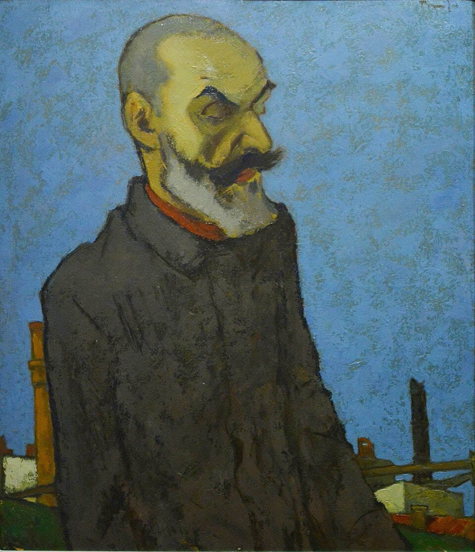 Nicolae Tonitza The Man of a New World, portrait of Gala Galaction - Canvas Print