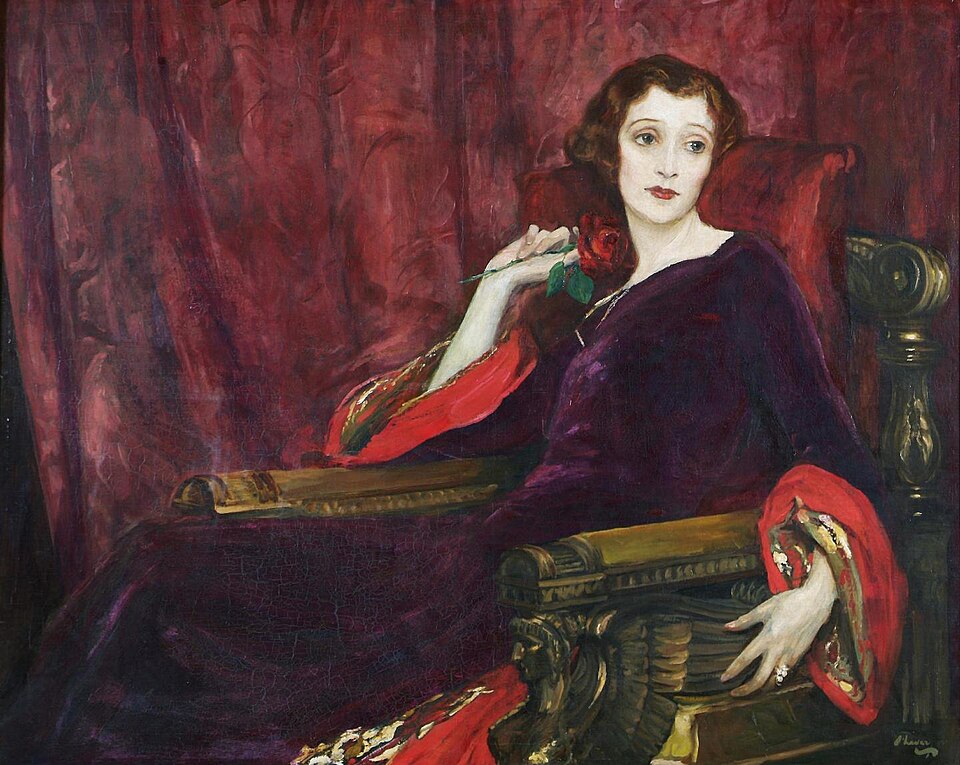 John Lavery Hazel Lavery - The Red Rose - Canvas Print