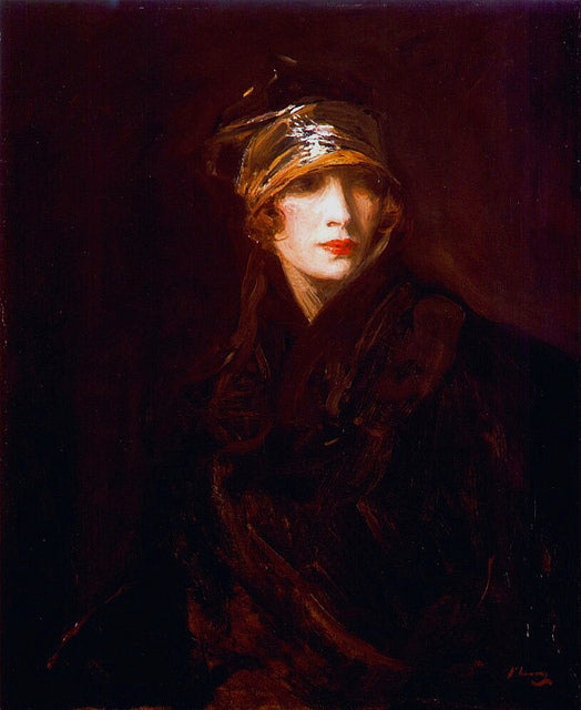 John Lavery Woman with Golden Turban, Hazel Lavery née Hazel Martyn - Canvas Print