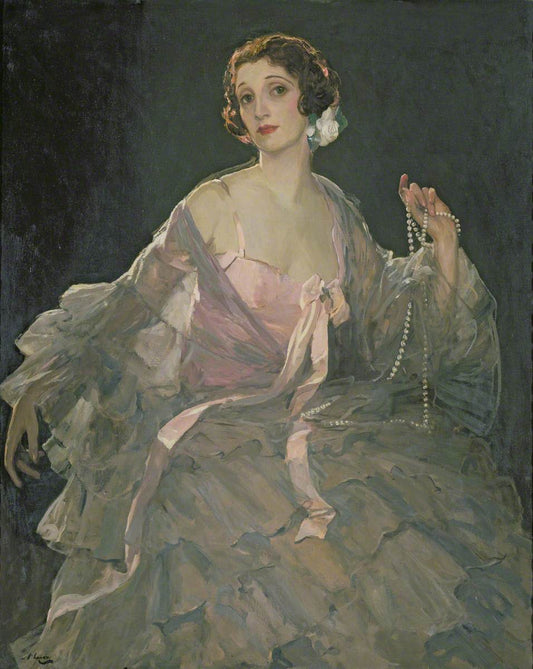 John Lavery Hazel in Rose and Grey - Canvas Print