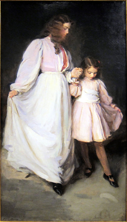 Cecilia Beaux Dorothea and Francesca - Canvas Print