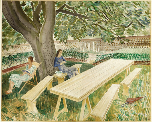 Eric Ravilious Two Women in a Garden - Canvas Print