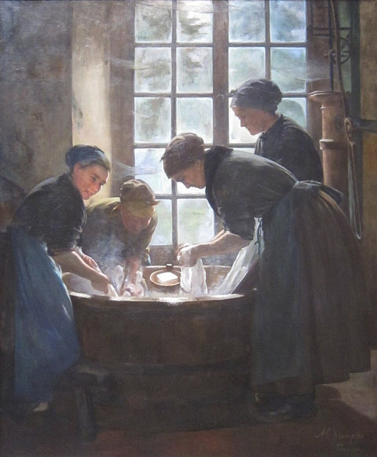 Anna Elizabeth Klumpke In the Wash-House - Canvas Print