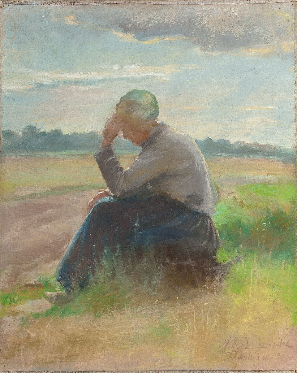 Anna Elizabeth Klumpke A Moment's Rest, Barbizon - Canvas Print