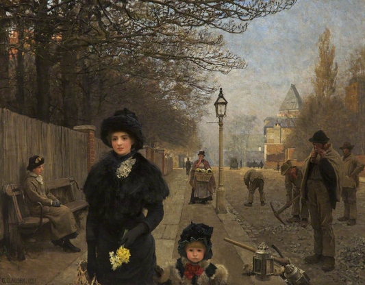 George Clausen Spring Morning, Haverstock Hill - Canvas Print