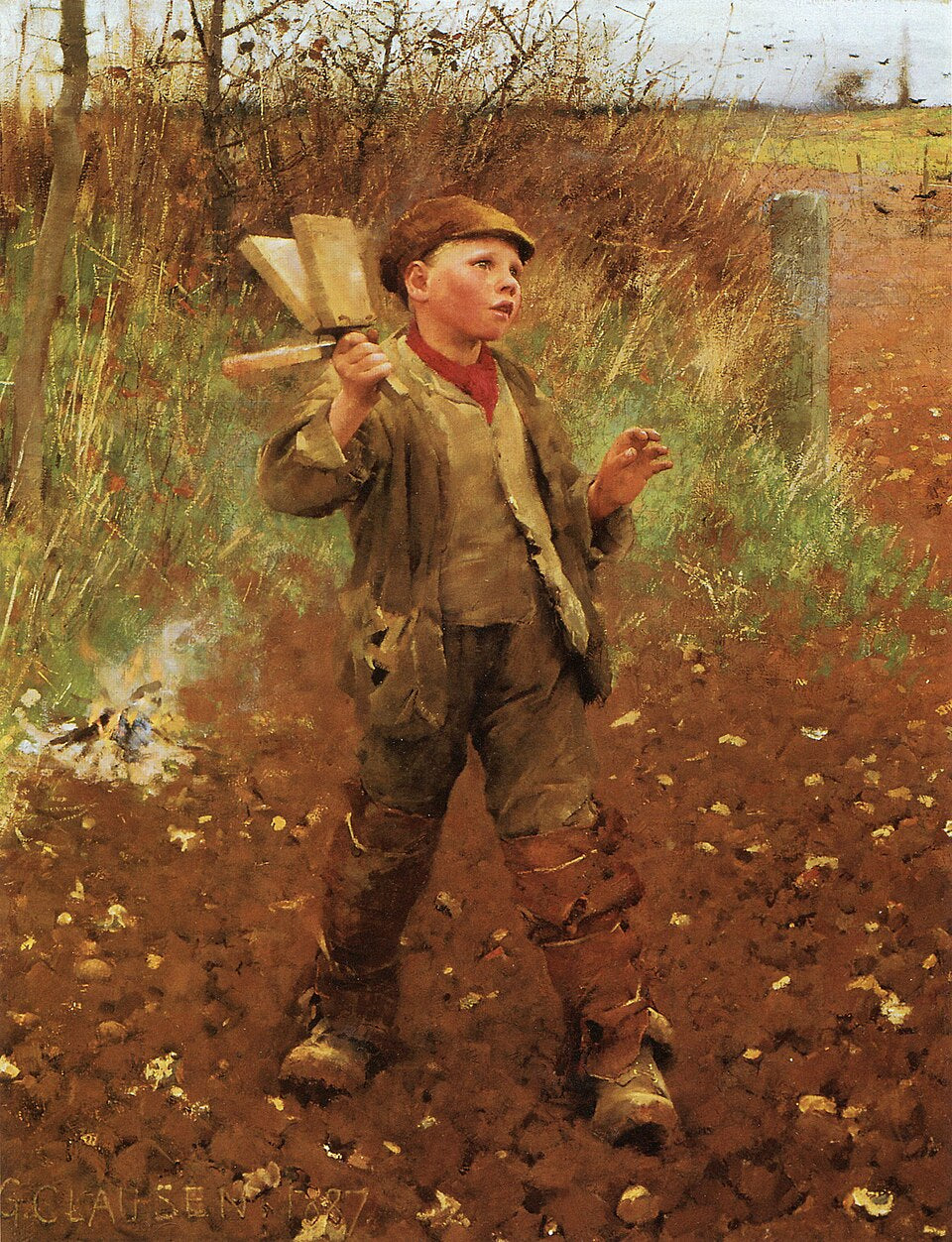 George Clausen Bird Scaring - Canvas Print