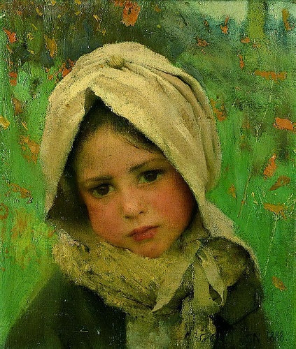 George Clausen Girl - Canvas Print