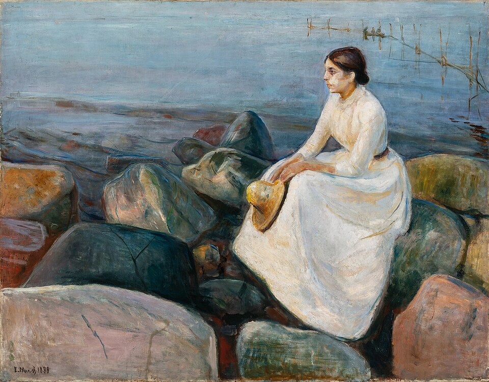 Edvard Munch Inger on the Beach - Canvas Print