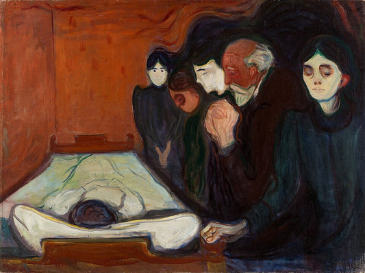 Edvard Munch At the Deathbed - Canvas Print
