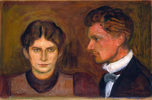 Edvard Munch Harald Norregaard with His Wife - Canvas Print