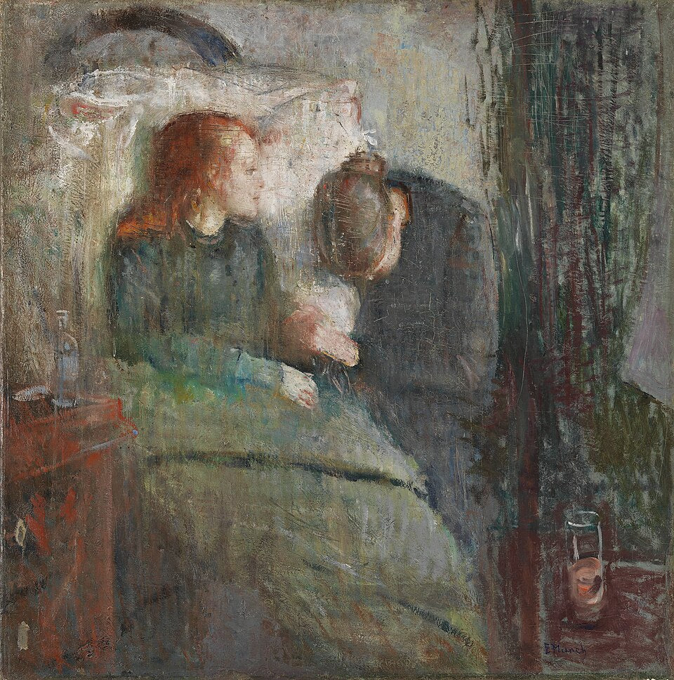 Edvard Munch The Sick Child, The Original Version - Canvas Print
