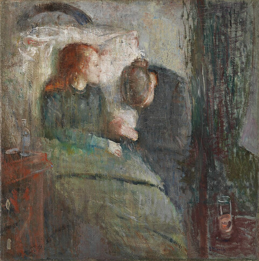 Edvard Munch The Sick Child, The Original Version - Canvas Print