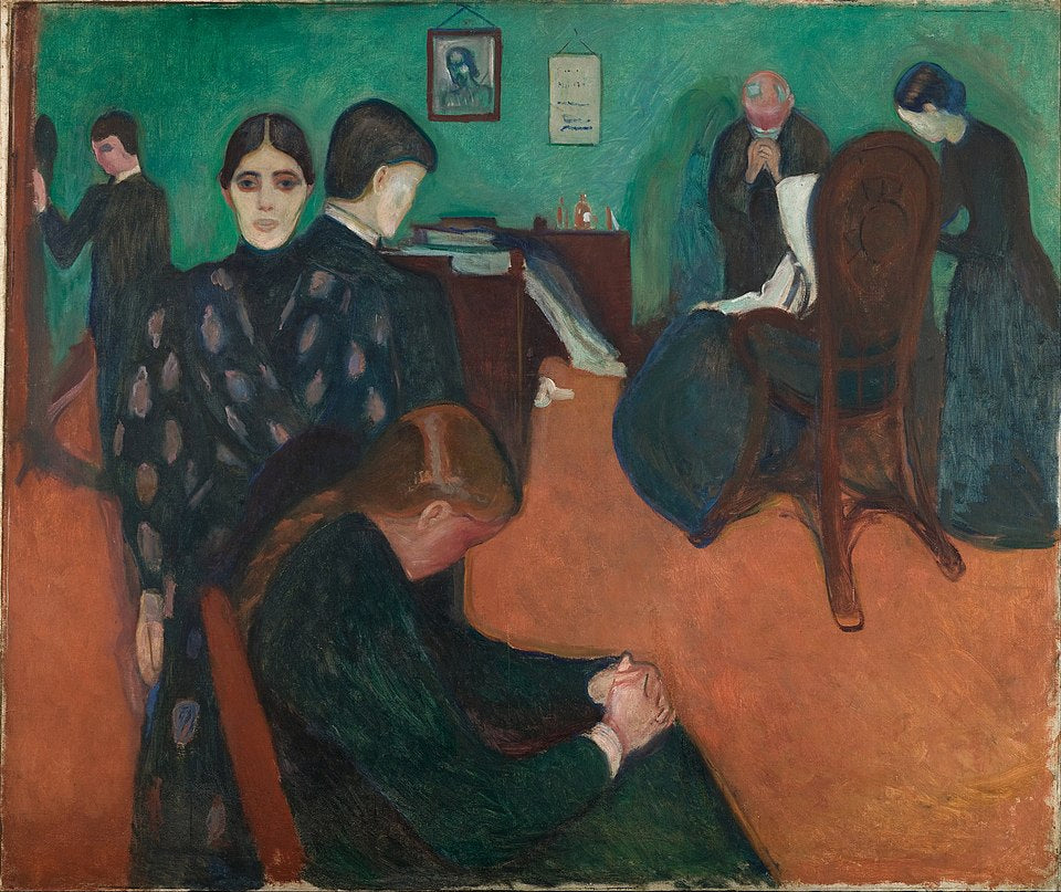 Edvard Munch Death in the Sickroom - Canvas Print