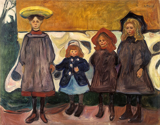 Edvard Munch Four Girls in Asgardstrand - Canvas Print