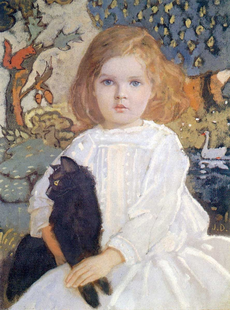 John Duncan Portrait of the Artist's Daughter, Vivian  - Canvas Print