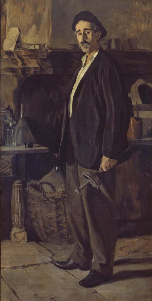 Ignacio Zuloaga Don Placido Zuloaga en su Taller - Canvas Print
