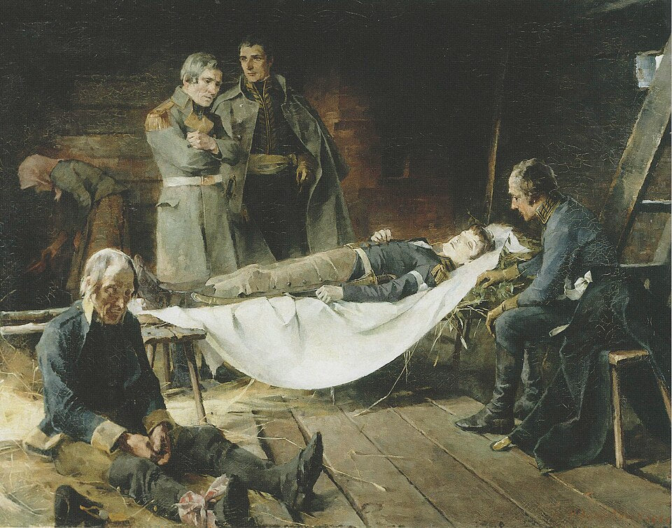 Helene Schjerfbeck The Death of Wilhelm von Schwerin - Canvas Print