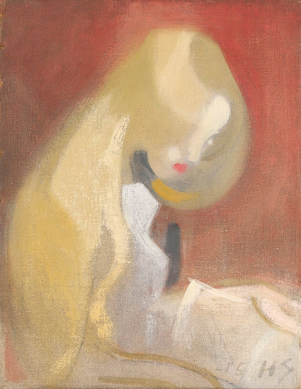 Helene Schjerfbeck Girl with Blonde Hair - Canvas Print