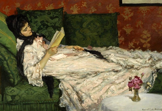 Rupert Bunny Jeanne Reading - Canvas Print