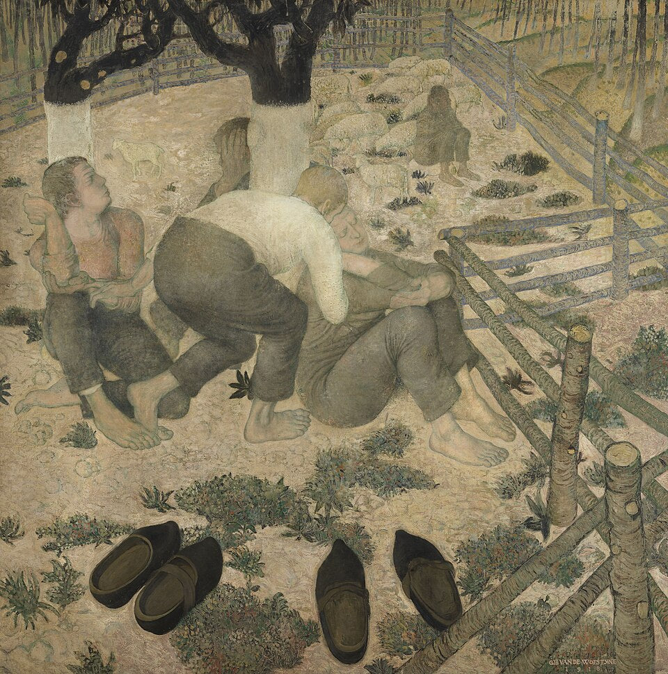 Gustave Van de Woestijne The Sleepers - Canvas Print
