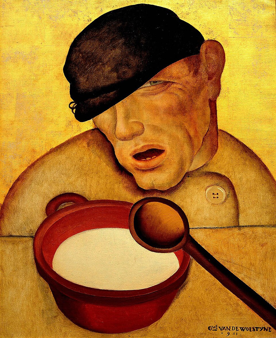 Gustave Van de Woestijne The Porridge Eater - Canvas Print