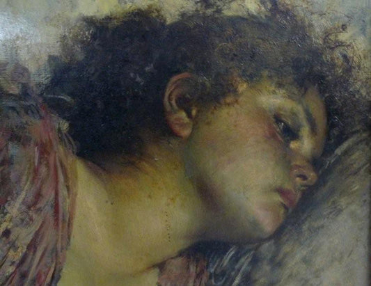 Vincenzo Irolli Dipinto raffigurante fanciulla dormiente - Canvas Print
