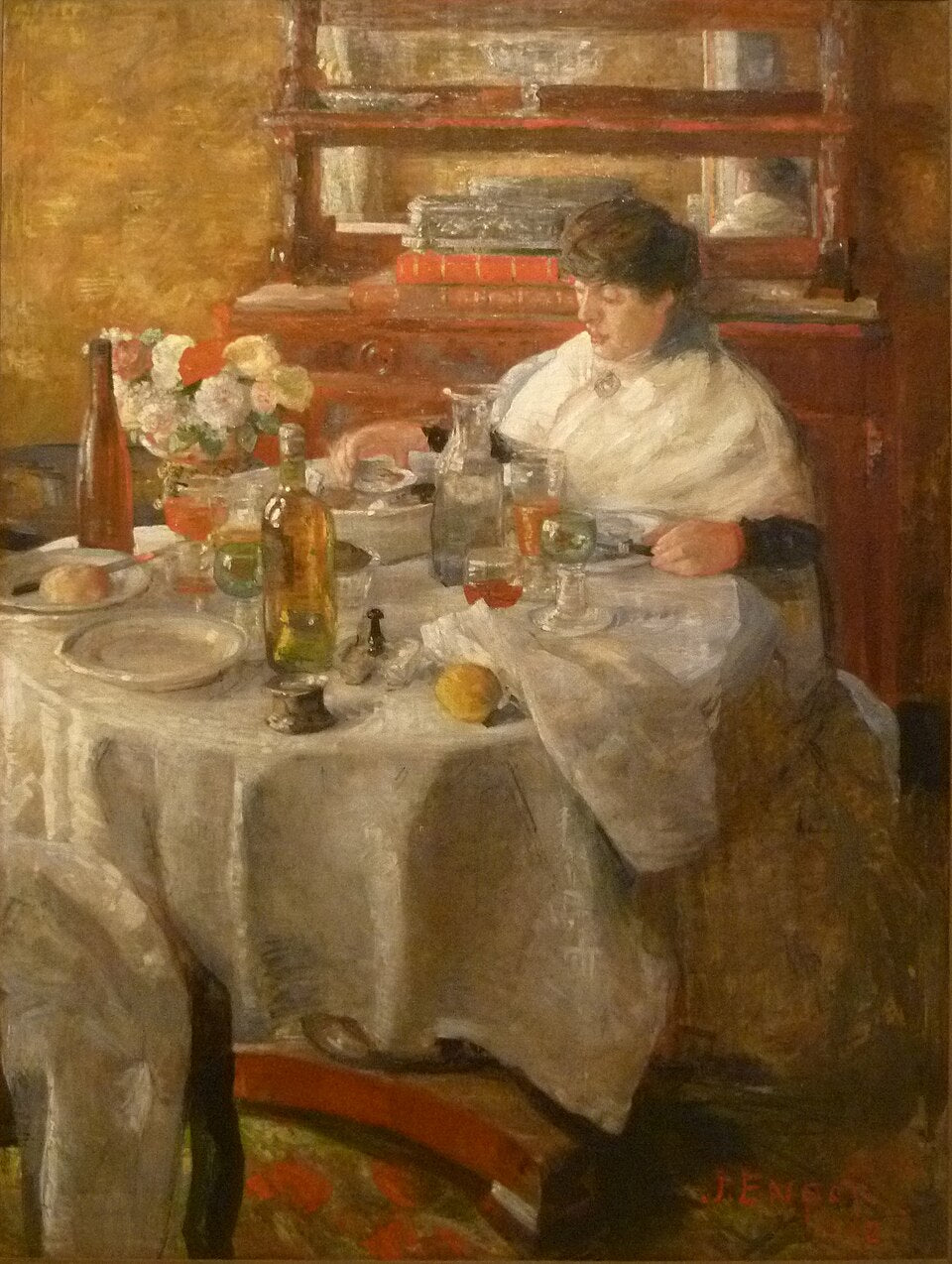 James Ensor The Oyster Eater - Canvas Print